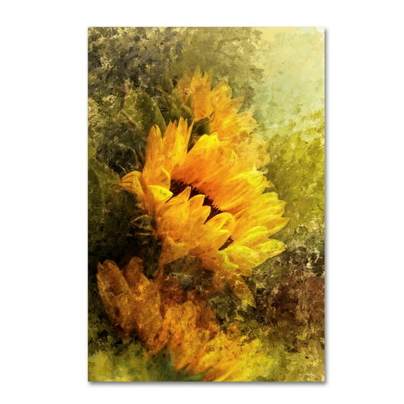 Trademark Fine Art Jai Johnson Impressionist Sunflowers Canvas Wall Art - 16x24