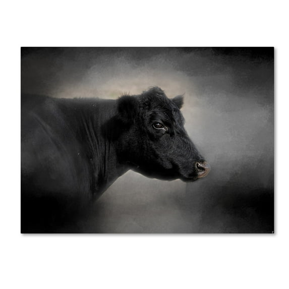 Trademark Fine Art Jai Johnson Portrait Of The Black Angus Canvas Wall Art - 24x32