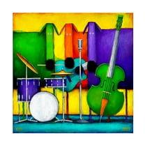 Trademark Fine Art 'Jam Dogs' Canvas Art by Daniel Patrick Kessler