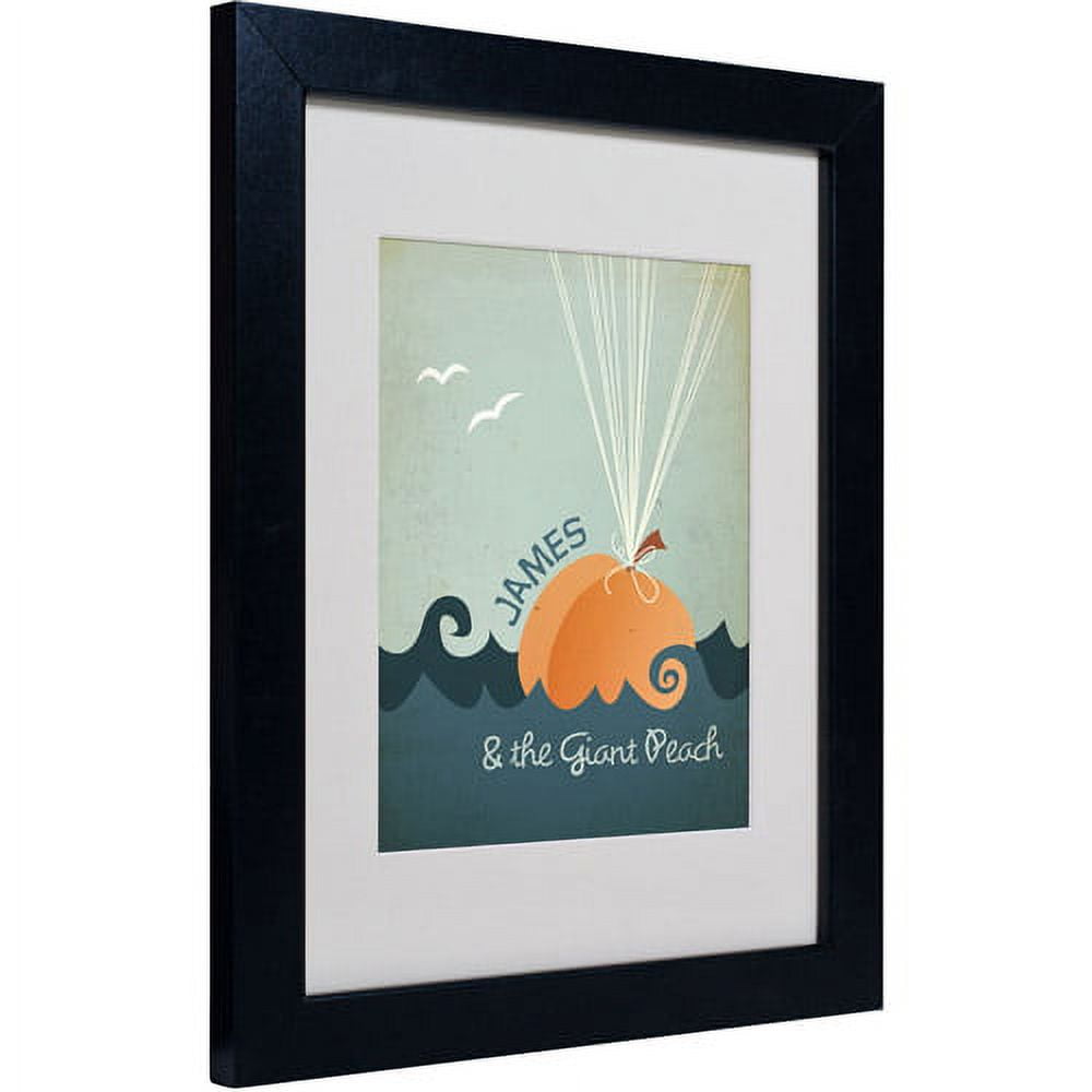 Trademark Fine Art "James and the Giant Peach" Matted Framed Art by Megan Romo