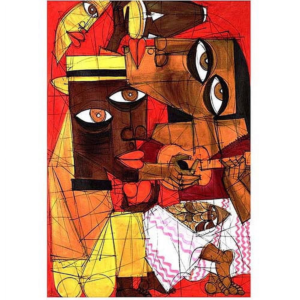 Trademark Fine Art "Jammin' in Red" Canvas Art