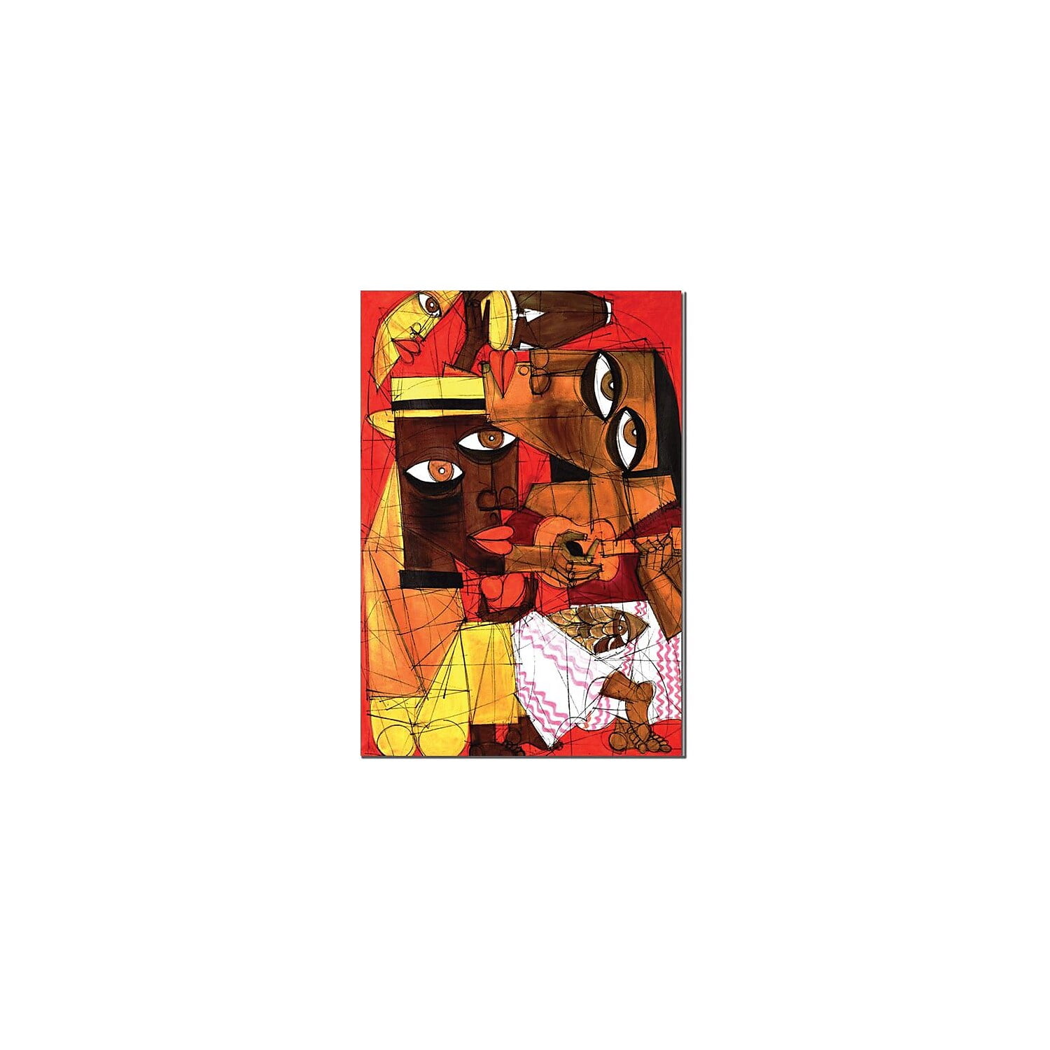 Trademark Fine Art "Jammin' in Red" Canvas Art