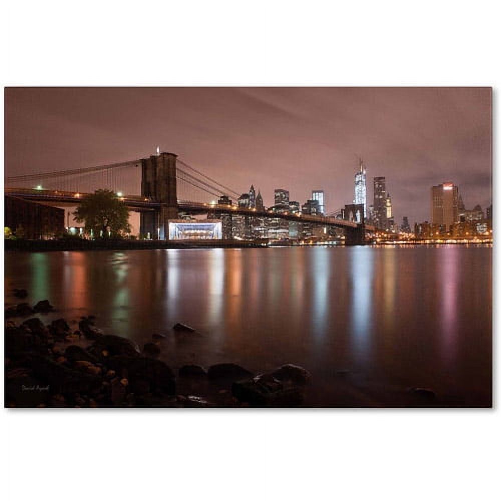 Trademark Fine Art "Jane's Carousel, Brooklyn Bridge-COLOR" Canvas Art by David Ayash