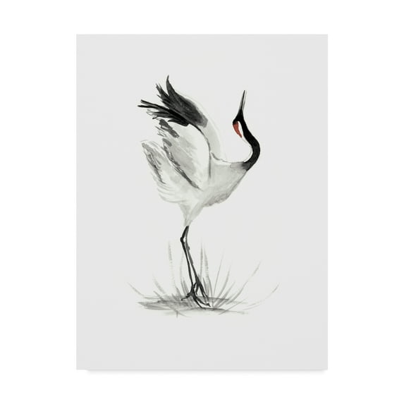 Trademark Fine Art 'Japanese Cranes I' Canvas Art by Naomi McCavitt
