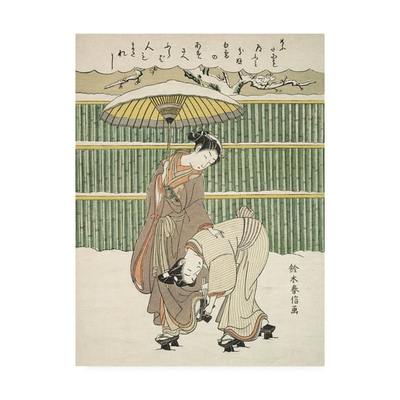 Trademark Fine Art 'Japanese Motif' Canvas Art by Suzuki Harunob