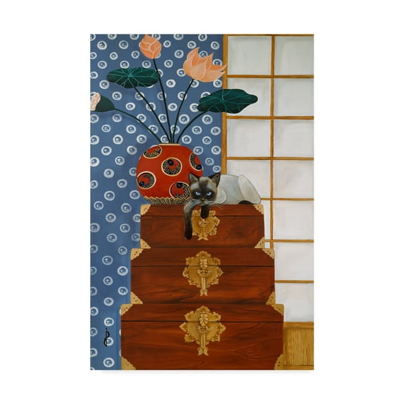 Trademark Fine Art 'Jasmine On Oriental Wedding Chests' Canvas Art by Jan Panico