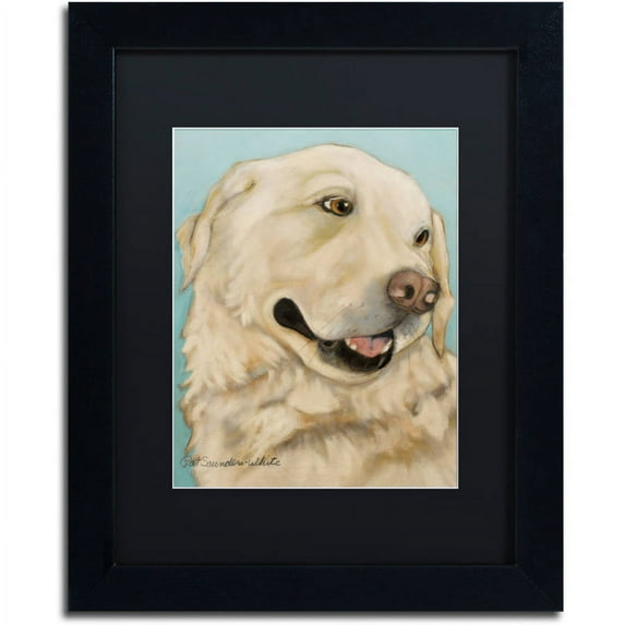 Trademark Fine Art "Jasper" Canvas Art by Pat Saunders-White, Black Matte, Black Frame