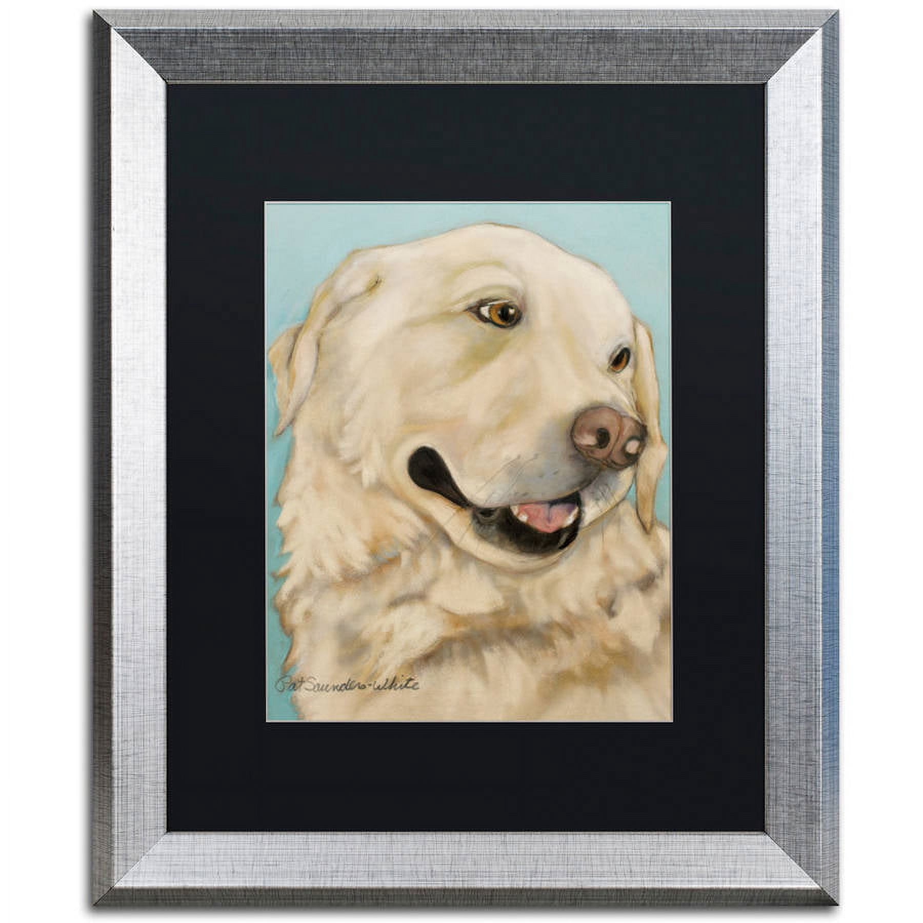 Trademark Fine Art "Jasper" Canvas Art by Pat Saunders-White, Black Matte, Silver Frame