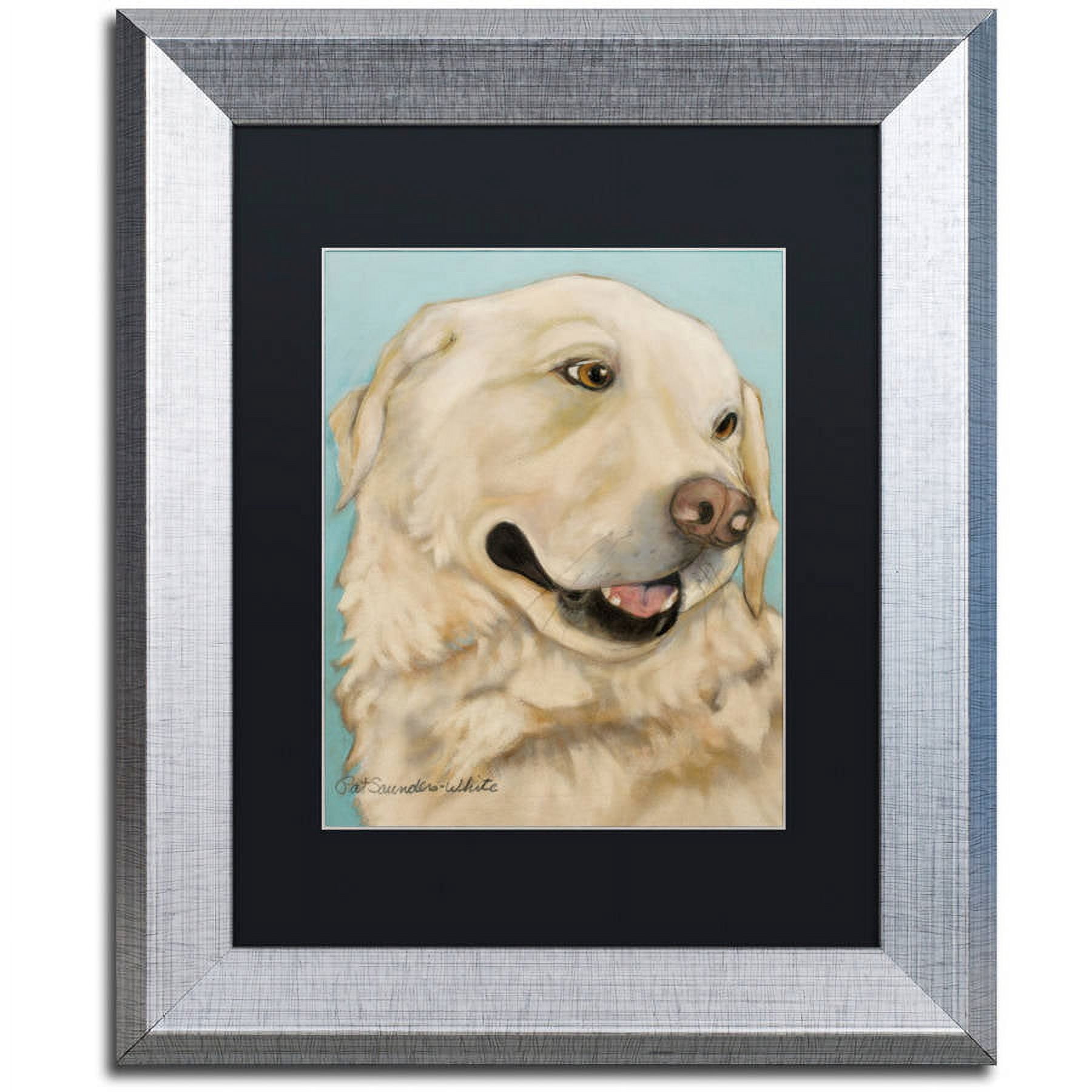 Trademark Fine Art "Jasper" Canvas Art by Pat Saunders-White, Black Matte, Silver Frame
