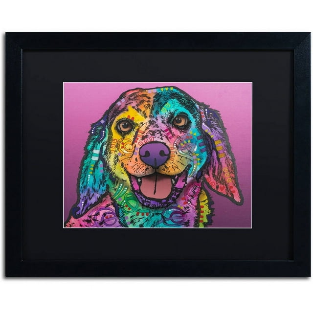 Trademark Fine Art "Jasper Custom-3" Canvas Art by Dean Russo, Black Matte, Black Frame