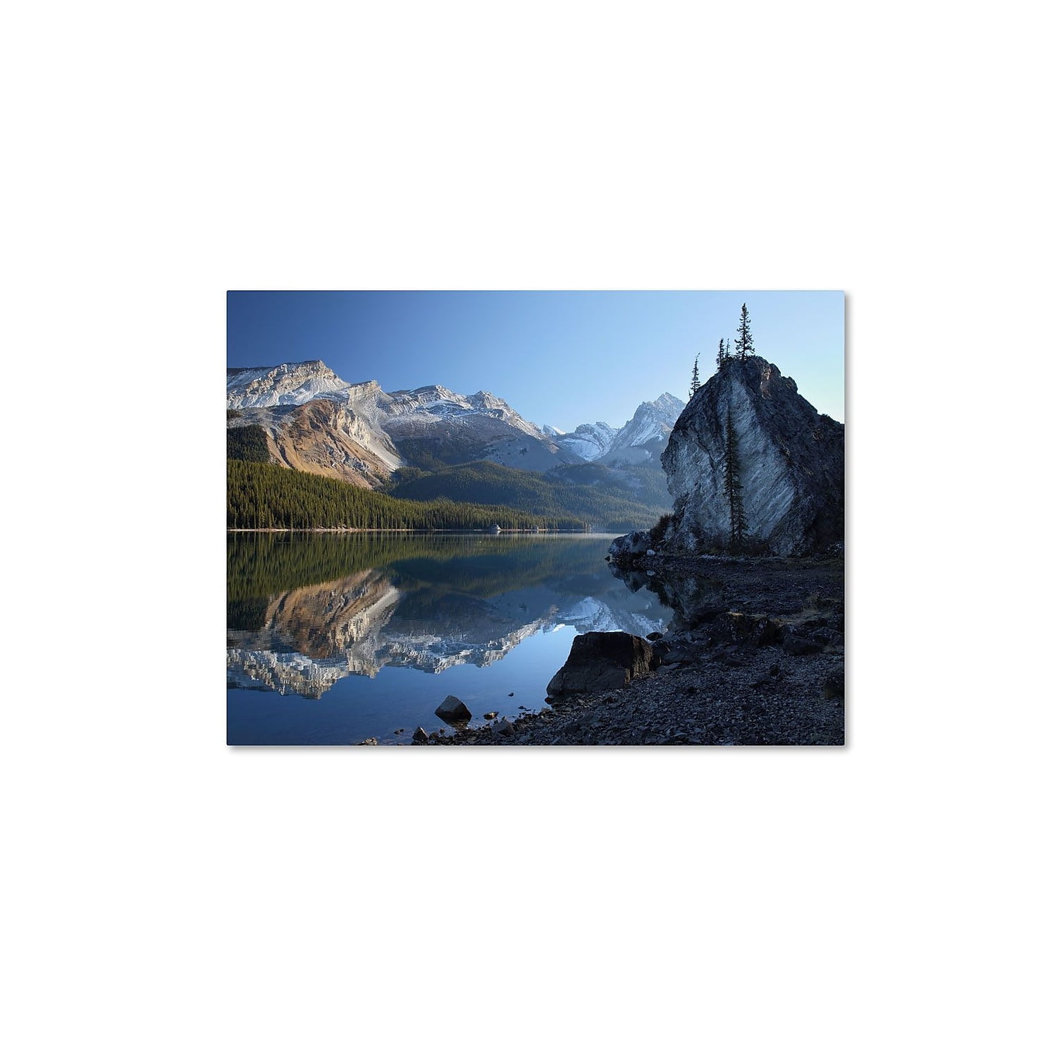 Trademark Fine Art "Jasper Maligne Lake" Canvas Art by Pierre Leclerc
