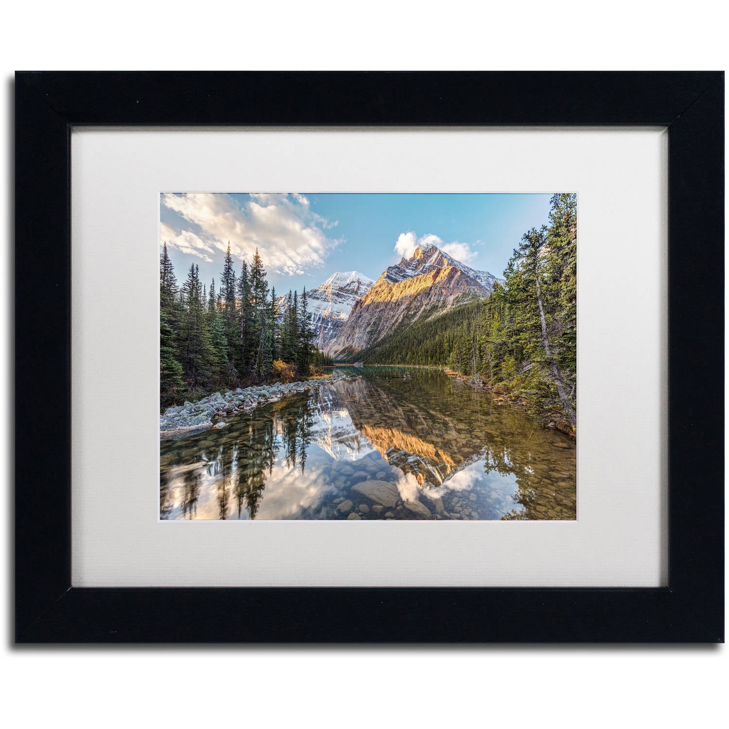Trademark Fine Art 'Jasper National Park' Canvas Art by Pierre Leclerc, White Matte, Black Frame