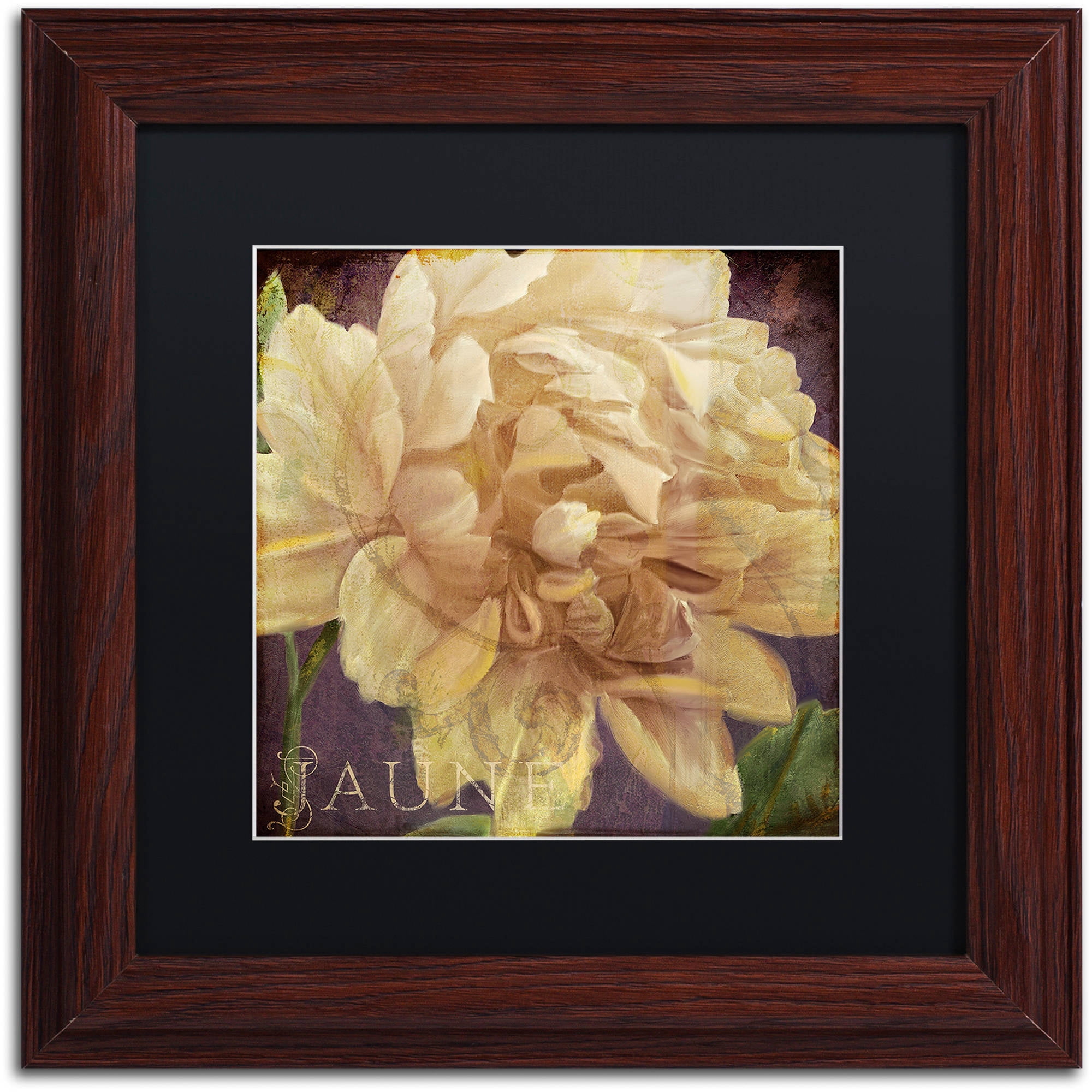 Trademark Fine Art "Jaune" Canvas Art by Color Bakery Black Matte, Wood Frame
