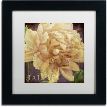 Trademark Fine Art "Jaune" Canvas Art by Color Bakery White Matte, Black Frame