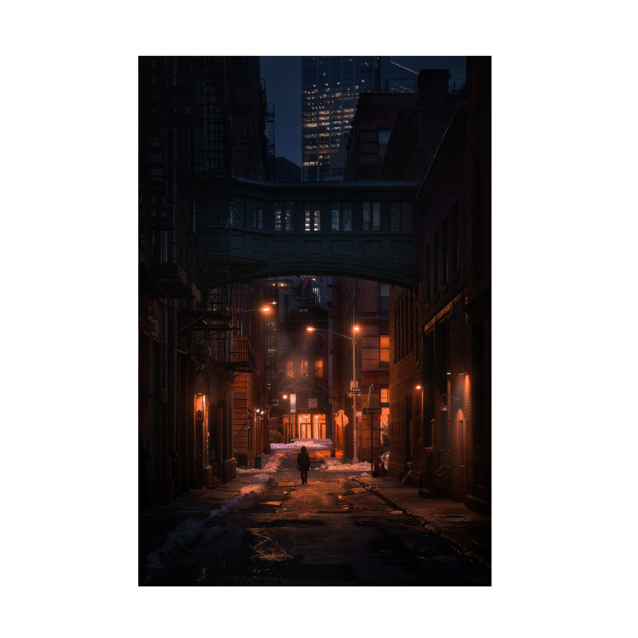 Trademark Fine Art Javier de la Under the Skybridge Canvas Wall Art