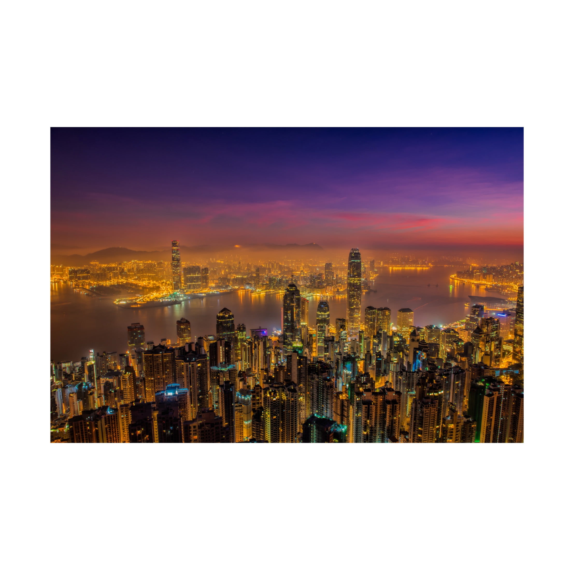 Trademark Fine Art Jay Zhu Hong Kong Sunrise Canvas Wall Art