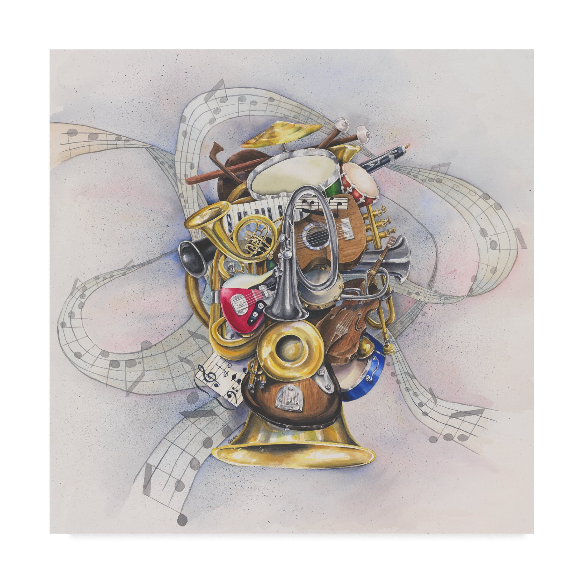 Trademark Fine Art 'Jazz Portrait' Canvas Art by Charlsie Kelly