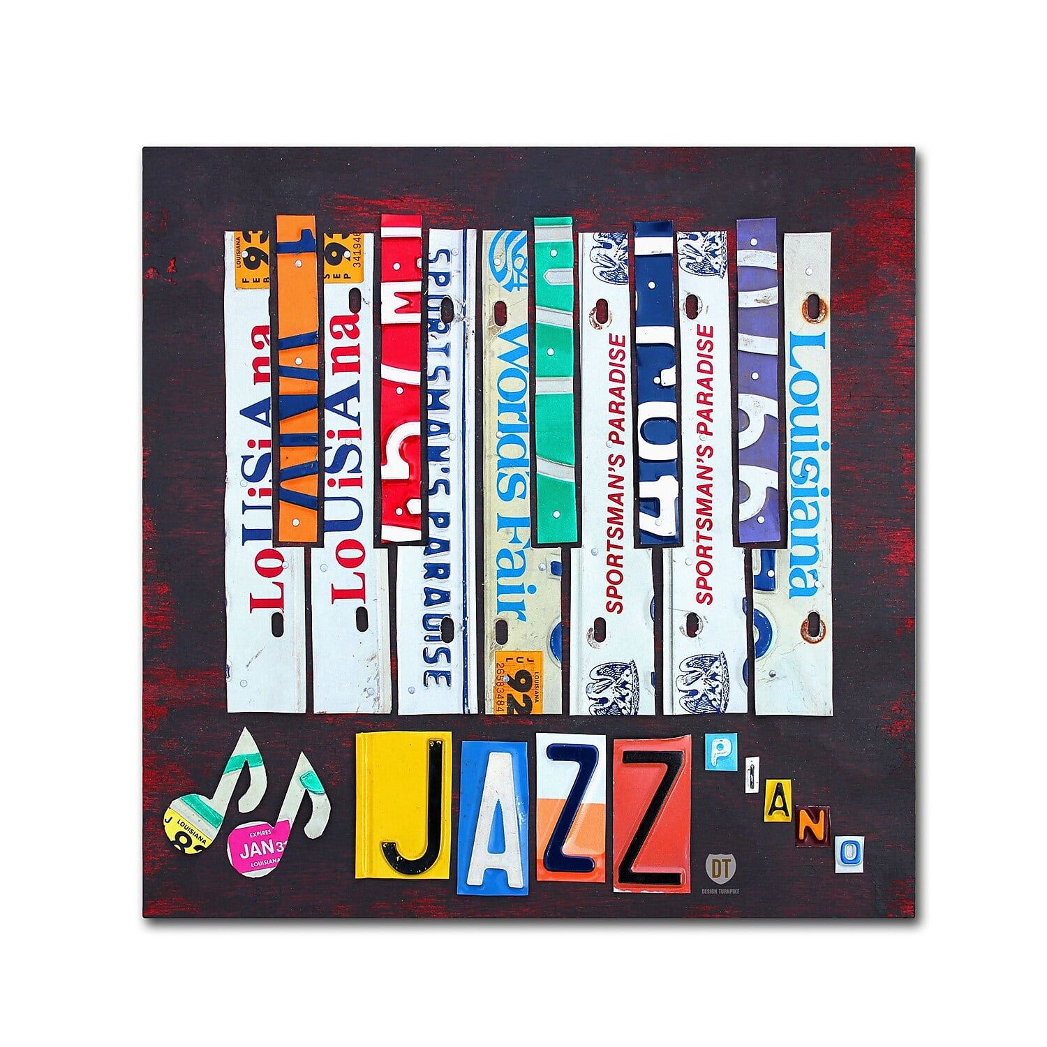 Trademark Fine Art 'Jazz Series Piano' Canvas Art by Design Turnpike
