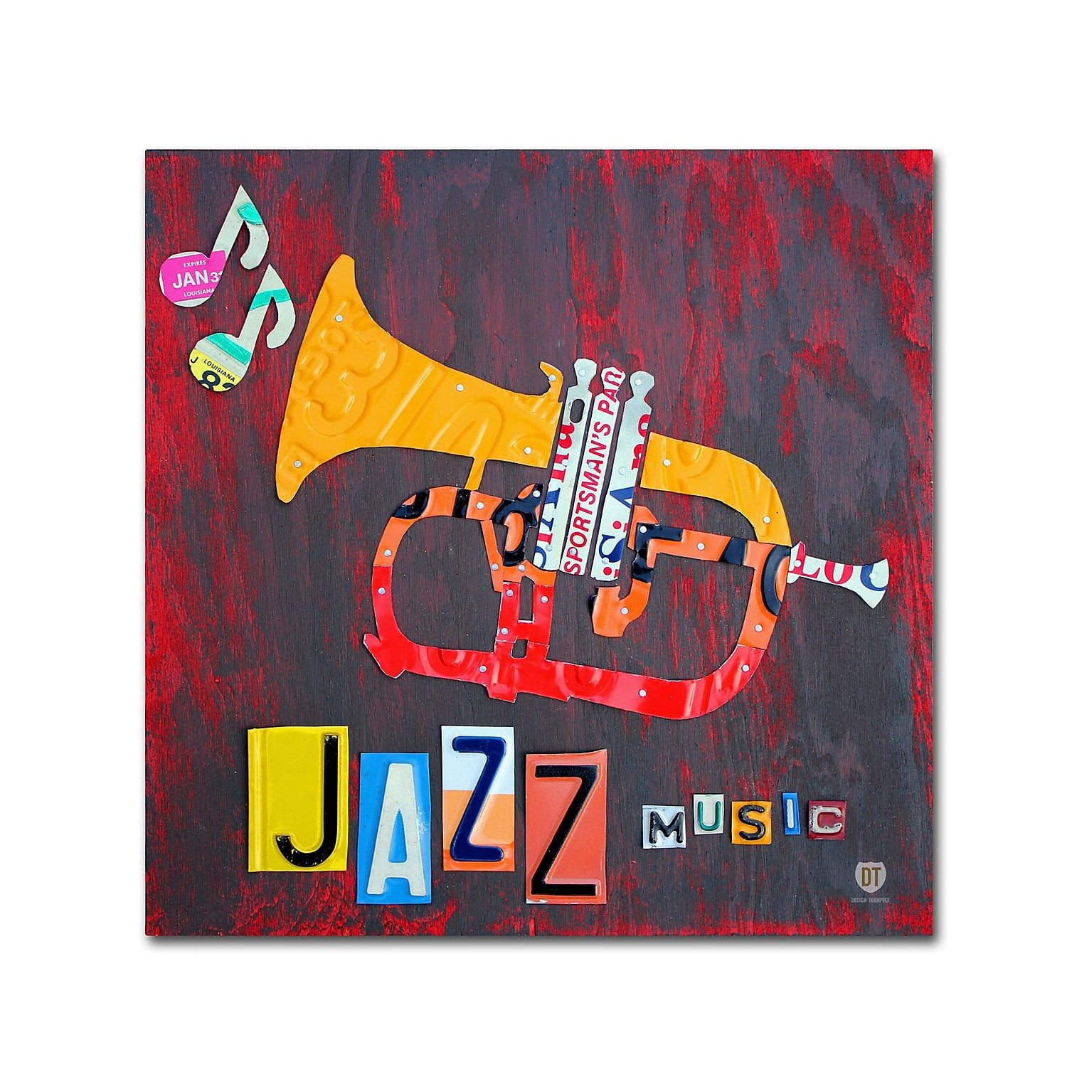Trademark Fine Art 'Jazz Series Trumpet' Canvas Art by Design