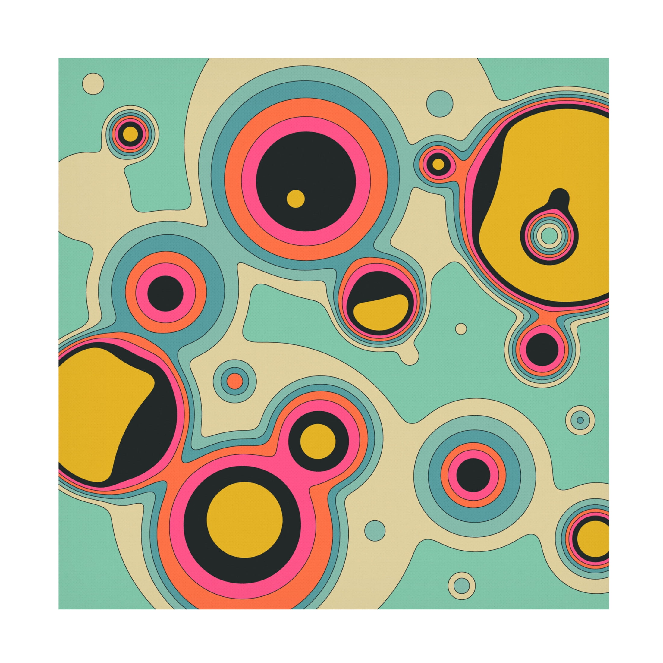 Trademark Fine Art Jazzberry Blue Fluid Geometrics 3 Canvas Wall Art