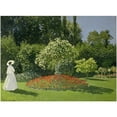 thumbnail image 1 of Trademark Fine Art Claude Monet Jeanne Marie Lecadre in the Garden Canvas Wall Art - 14x19, 1 of 2