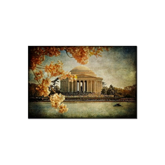 Trademark Fine Art "Jefferson Memorial" Canvas Art by Lois Bryan