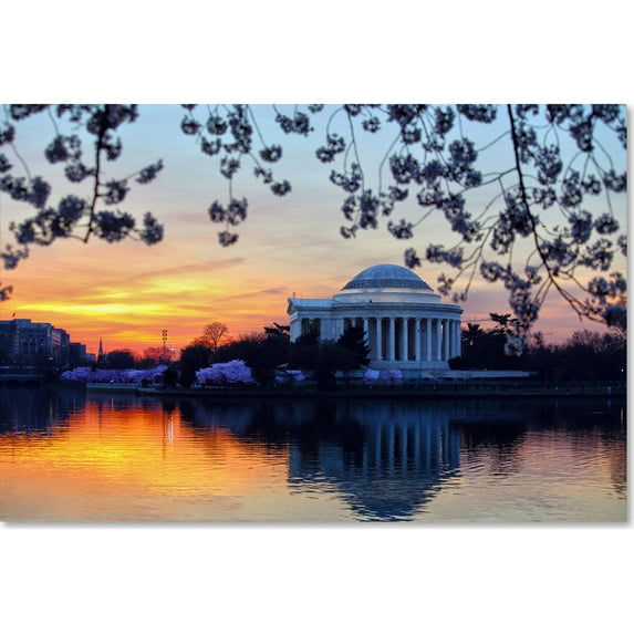 Trademark Fine Art "Jefferson Memorial Sunrise" Canvas Art by CATeyes