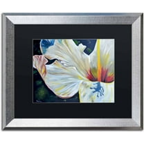 Trademark Fine Art "Jelly Fish II" Canvas Art by Jennifer Redstreake Black Matte, Silver Frame