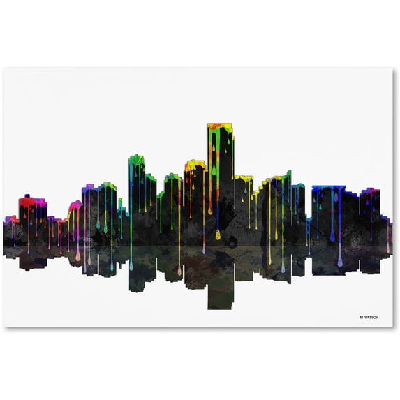 Trademark Fine Art "Jersey City New Jersey Skyline 2" Canvas Art by Marlene Watson