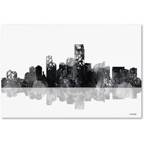 Trademark Fine Art "Jersey City New Jersey Skyline BG-1" Canvas Art by Marlene Watson