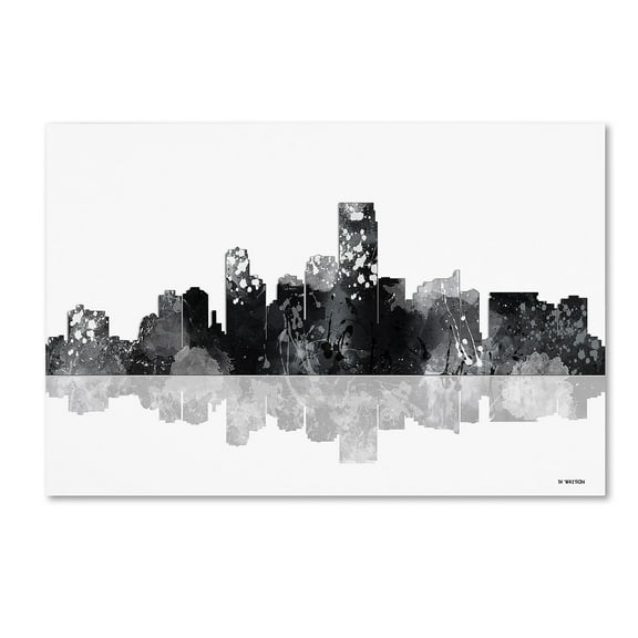 Trademark Fine Art "Jersey City New Jersey Skyline BG-1" Canvas Art by Marlene Watson