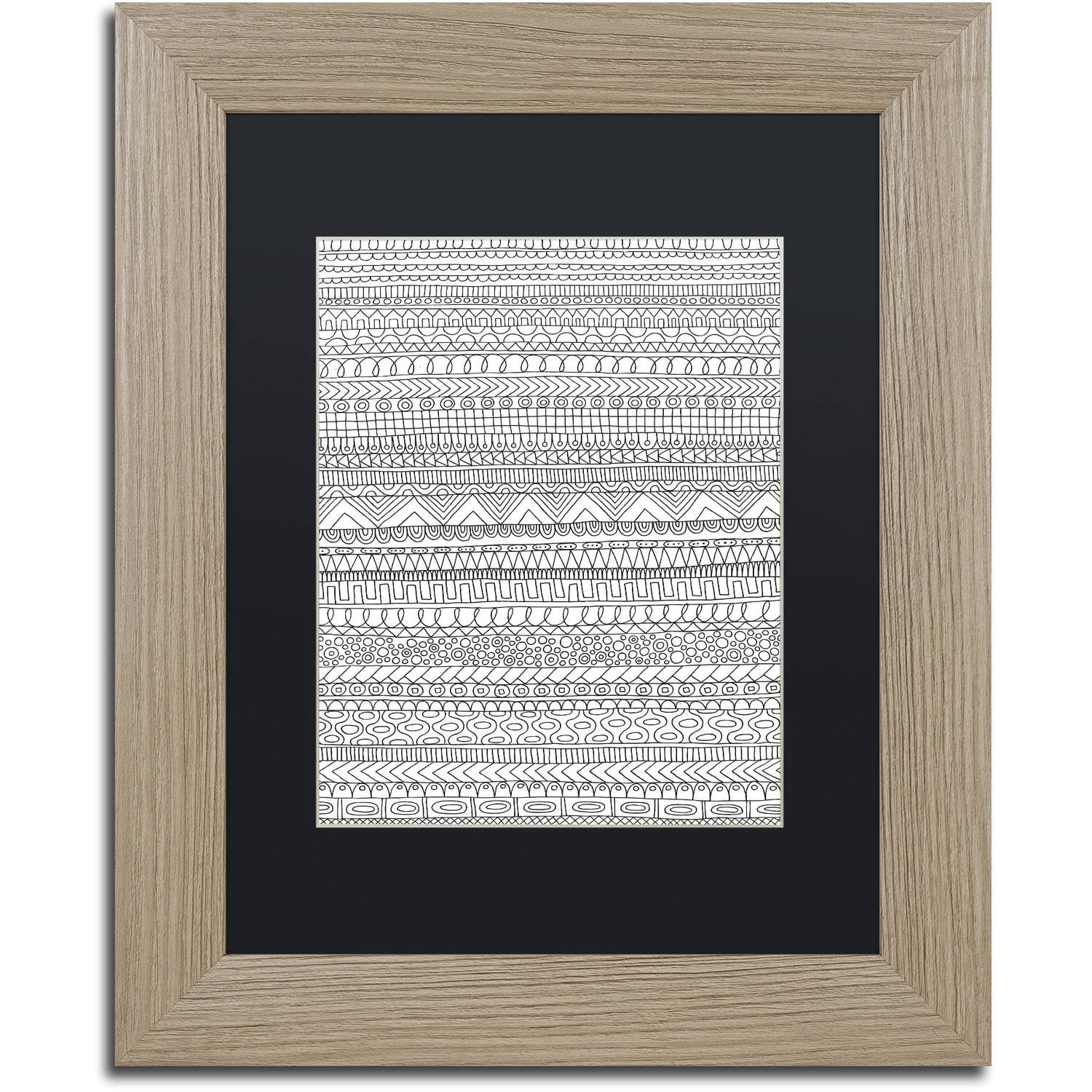 Trademark Fine Art "Jersey Knit" Canvas Art by Hello Angel, Black Matte, Birch Frame