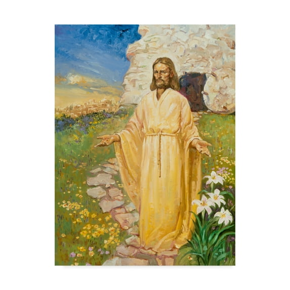 Trademark Fine Art 'Jesus Has Risen' Canvas Art by Hal Frenck