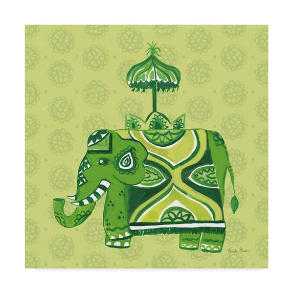 Trademark Fine Art 'Jeweled Elephant IV' Canvas Art by Farida Zaman