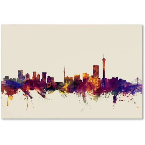Trademark Fine Art Michael Tompsett Johannesburg Skyline Canvas Wall Art - 16x24
