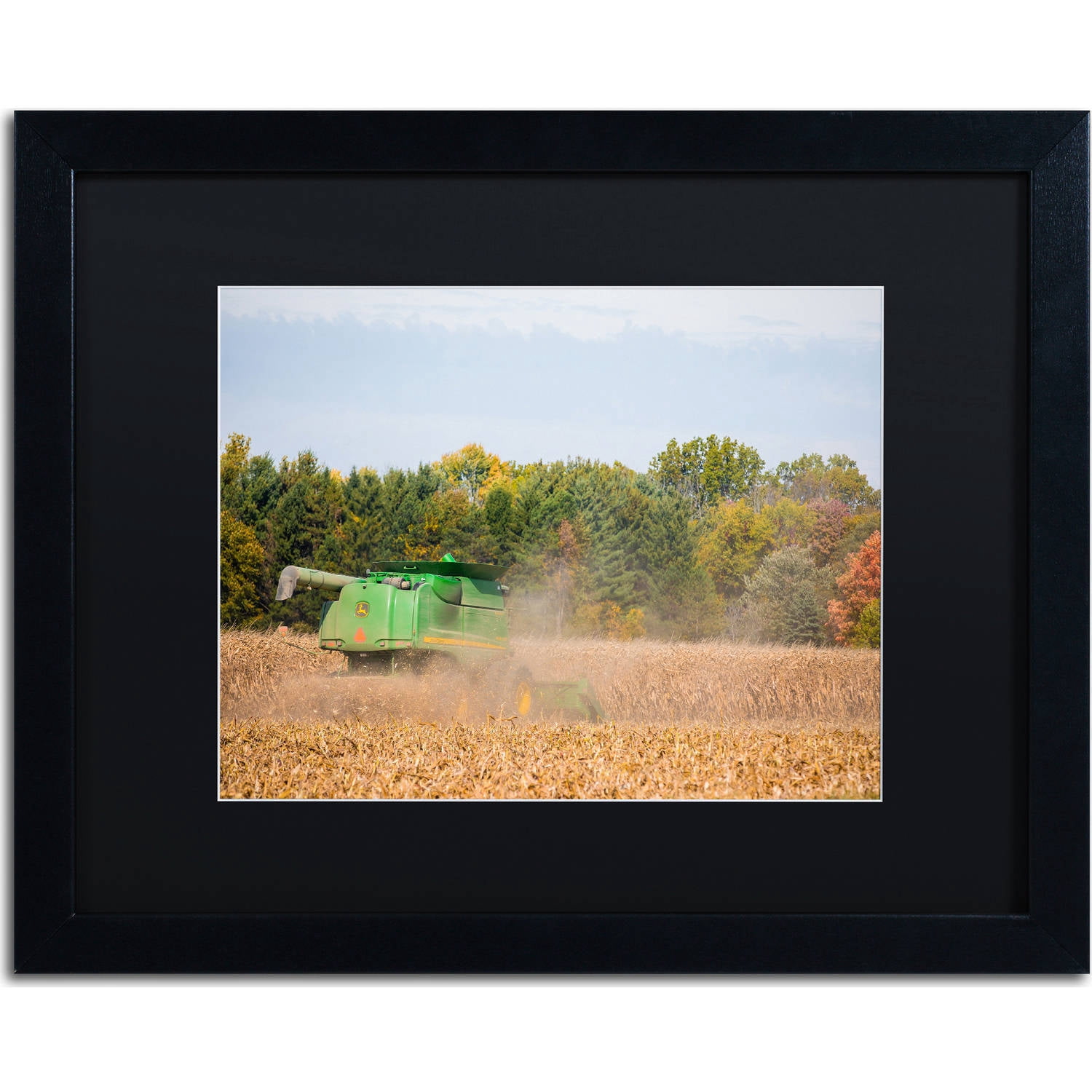 Trademark Fine Art "John Deere" Canvas Art by Jason Shaffer, Black Matte, Black Frame
