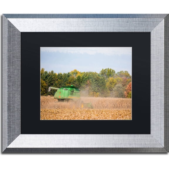 Trademark Fine Art "John Deere" Canvas Art by Jason Shaffer, Black Matte, Silver Frame