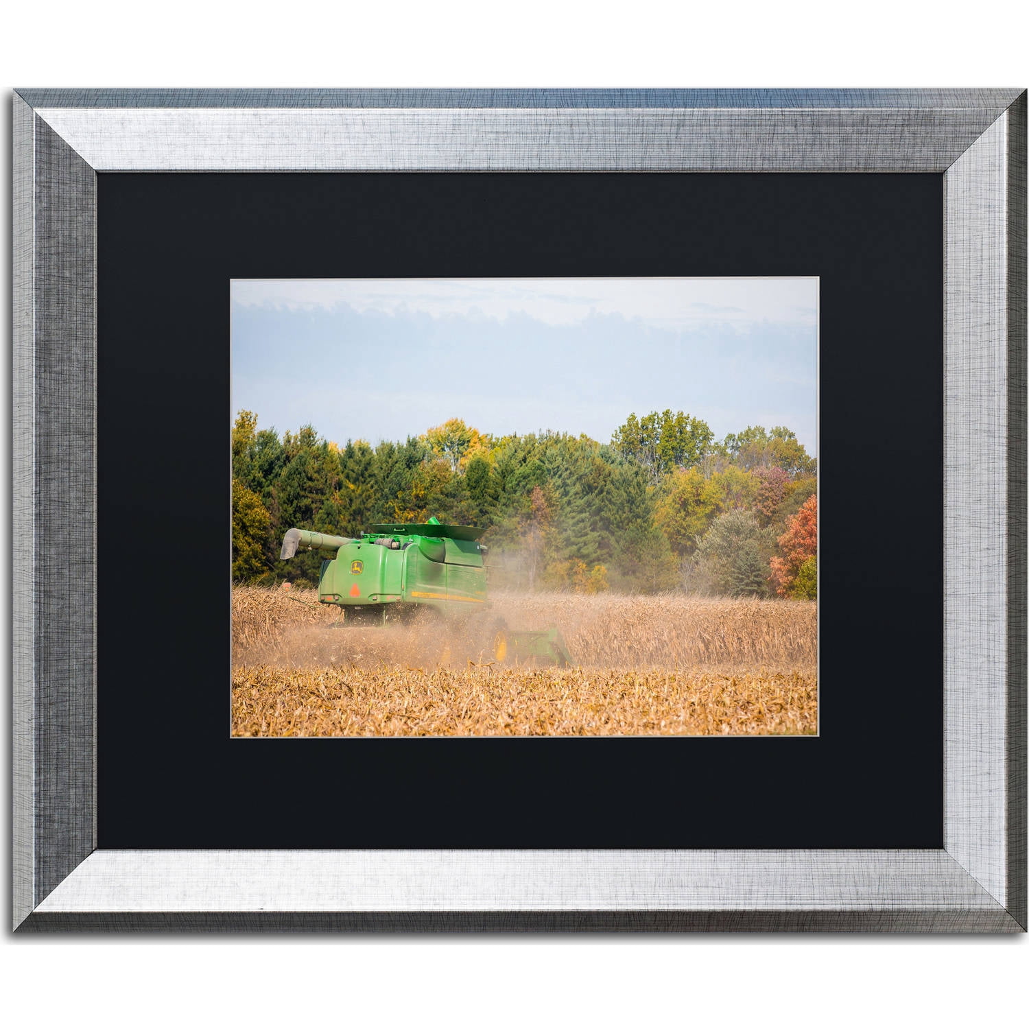 Trademark Fine Art "John Deere" Canvas Art by Jason Shaffer, Black Matte, Silver Frame