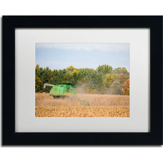 Trademark Fine Art "John Deere" Canvas Art by Jason Shaffer, White Matte, Black Frame
