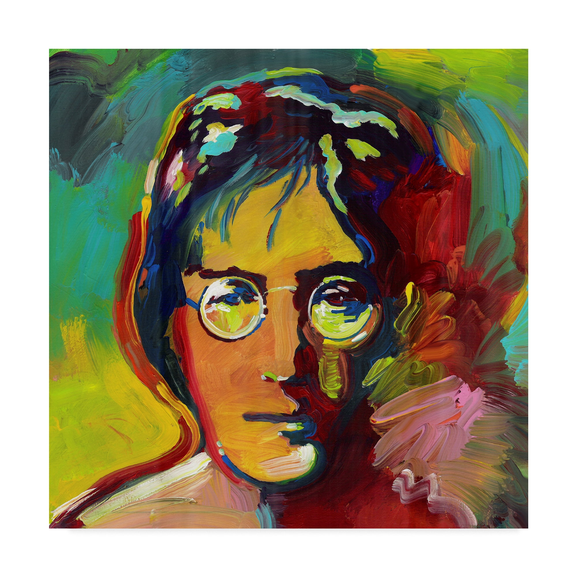 Colorful 18'' x 18'' Modern Canvas Art with Hidden Frame