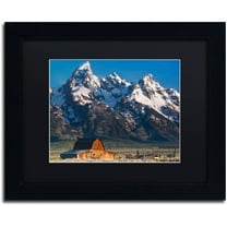 Trademark Fine Art "John Moulton Barn" Canvas Art by Michael Blanchette Photography Black Matte, Black Frame