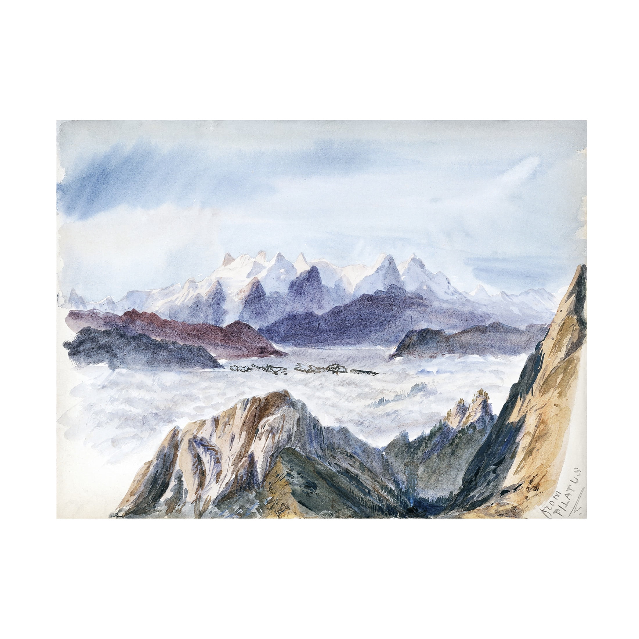 Trademark Fine Art John Singer Sargent Sargent Mountainous Landscapes I Canvas Wall Art