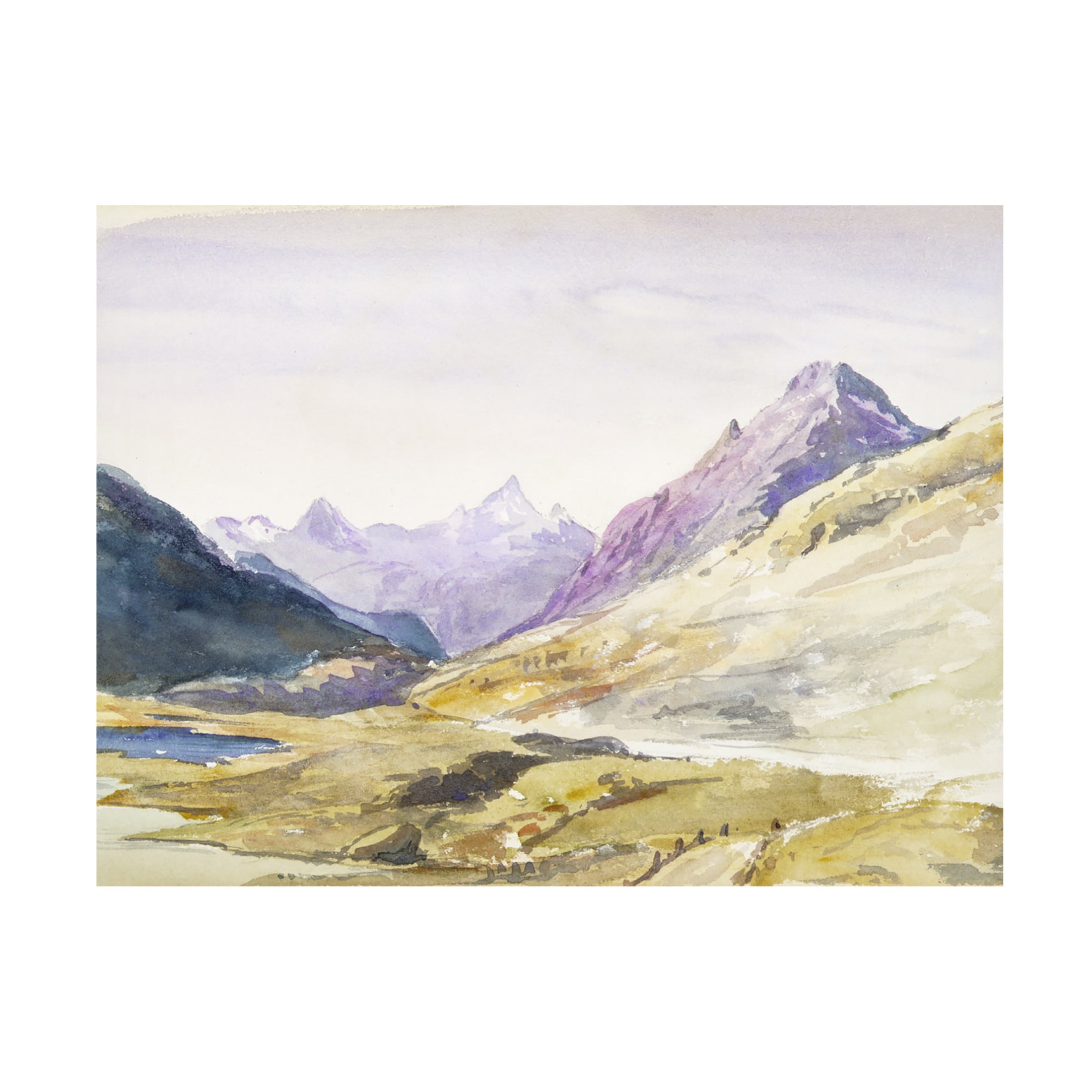 Trademark Fine Art John Singer Sargent  Sargent Mountainous Landscapes VI Canvas Wall Art