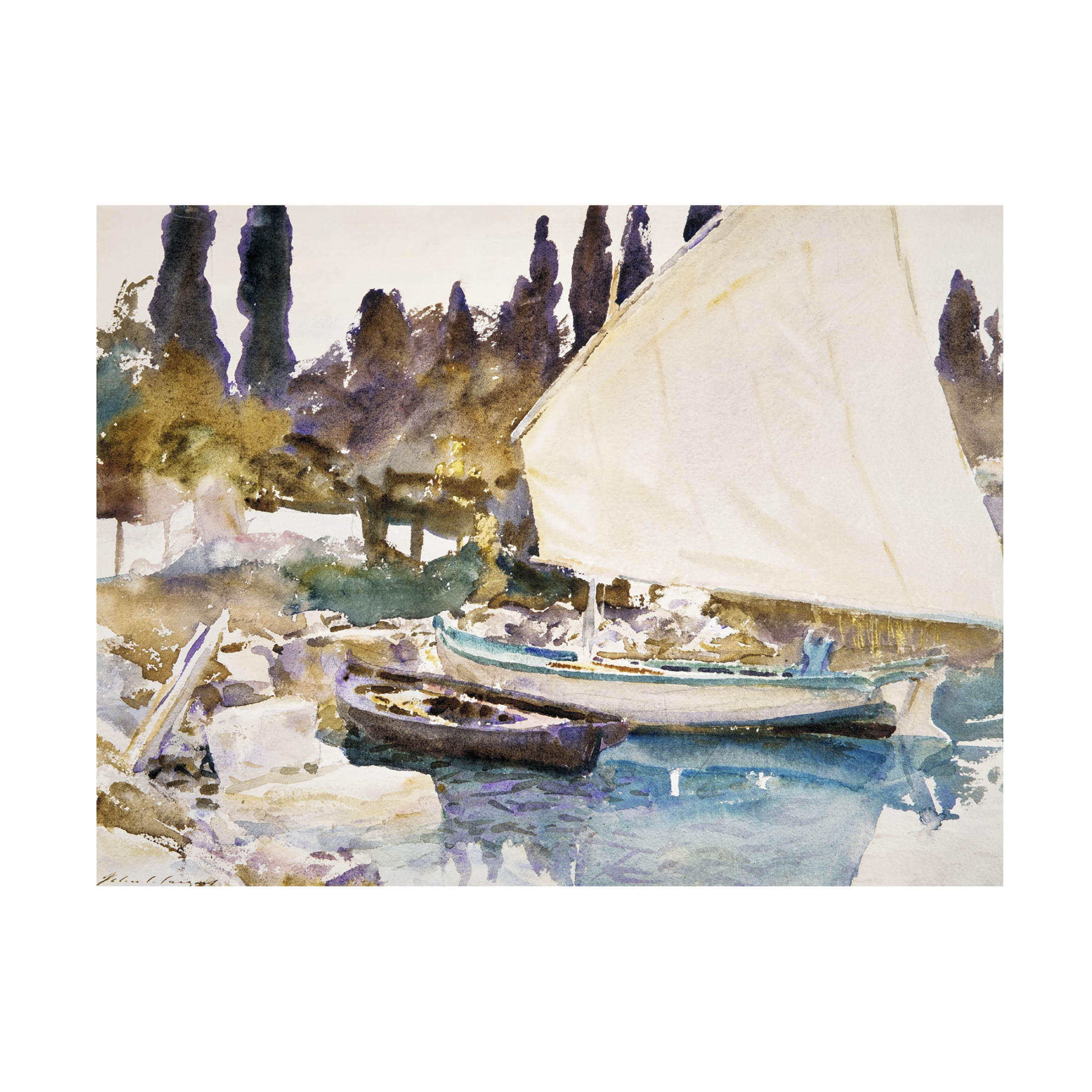 Trademark Fine Art John Singer Sargent  Sargent Mountainous Landscapes VII Canvas Wall Art