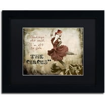 Trademark Fine Art "Join The Circus" Canvas Art by Color Bakery Black Matte, Black Frame