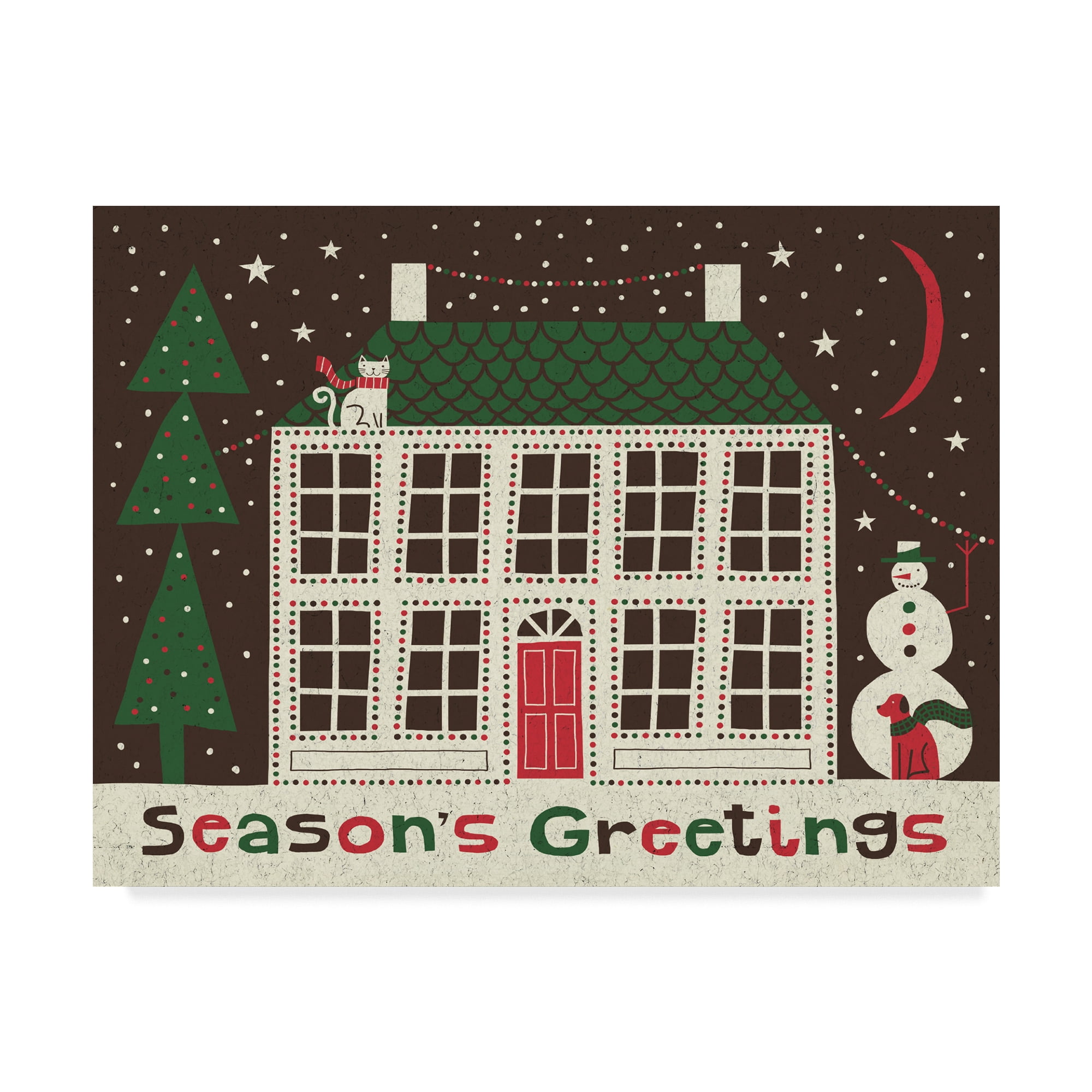 Trademark Fine Art 'Jolly Holiday Home' Canvas Art by Michael Mullan