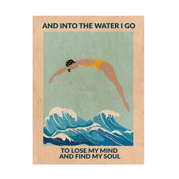 Trademark Fine Art Jon Downer Into the Water I Dive Canvas Wall Art