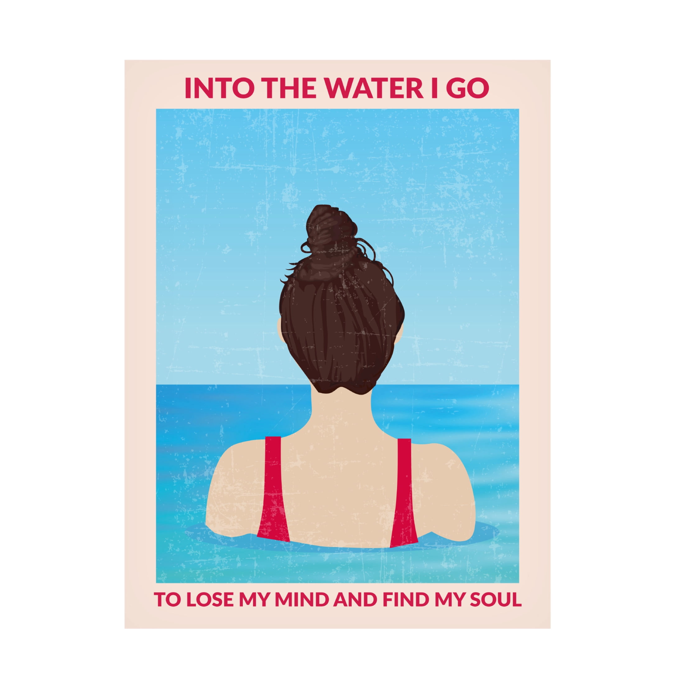 Trademark Fine Art Jon Downer  Into the Water red Canvas Wall Art