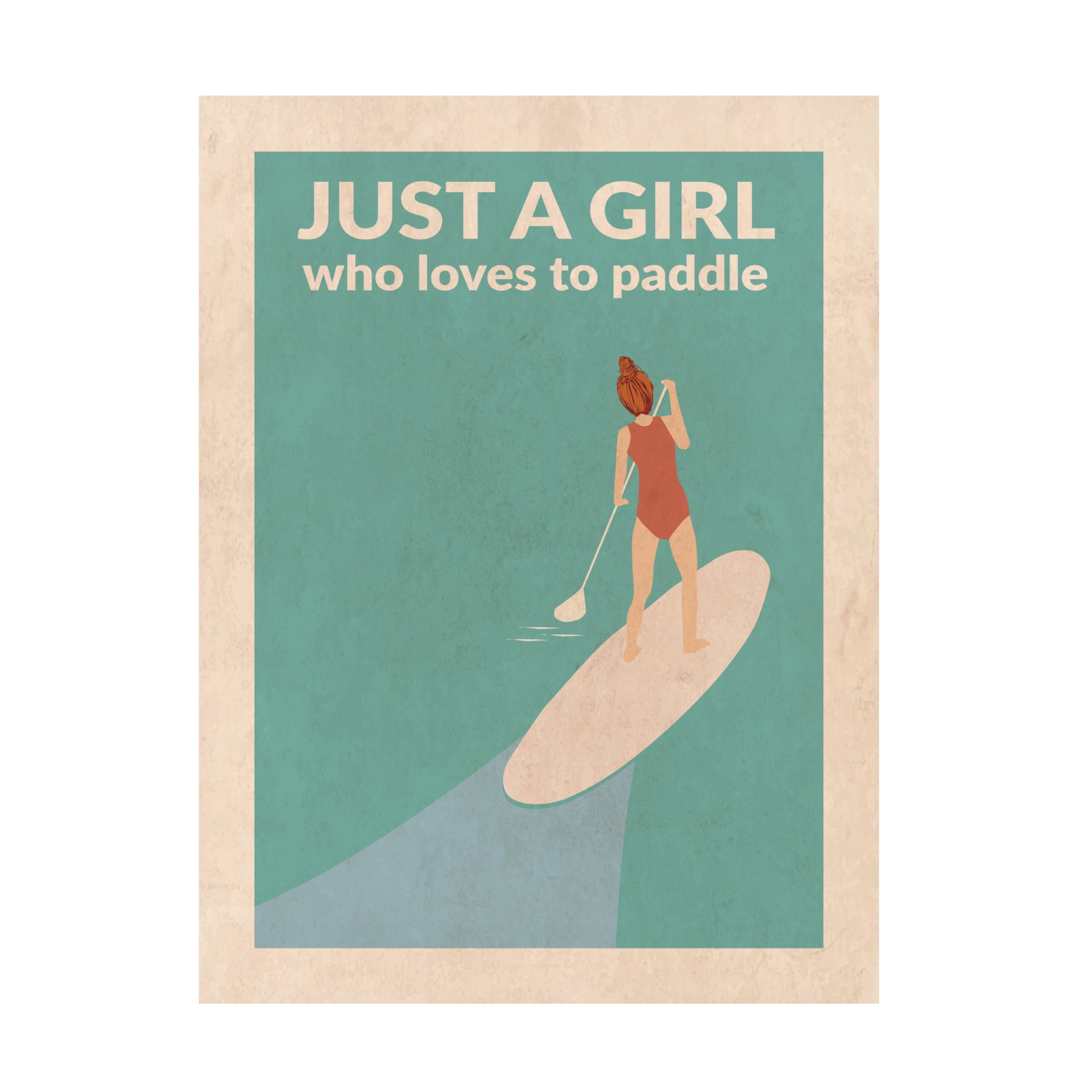 Trademark Fine Art Jon Downer Just a Girl Who Loved To Paddle redhead Canvas Wall Art