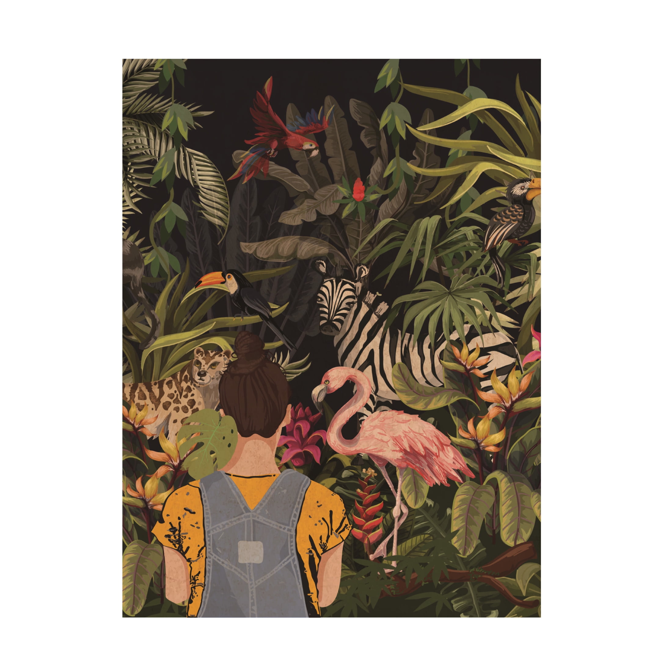 Trademark Fine Art Jon Downer Me a the Animals Canvas Wall Art